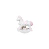 /C6079-R Statuina cavallo a dondolo h6 resina ROSA