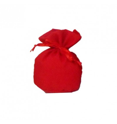 /K4003-RO Sacchetto puffo d6,5x11 tipo cotone ROSSO